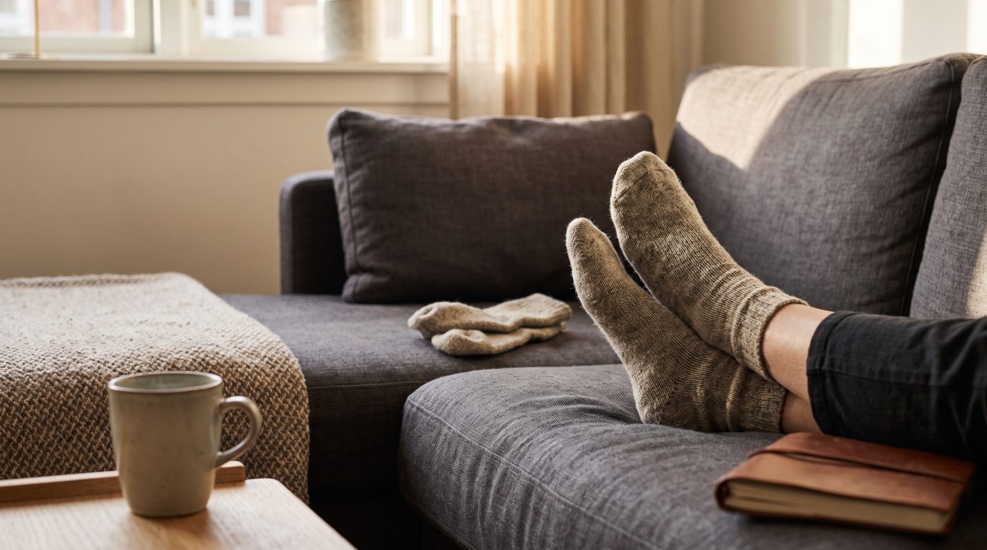 Chaussettes préparées dans un emballage discret